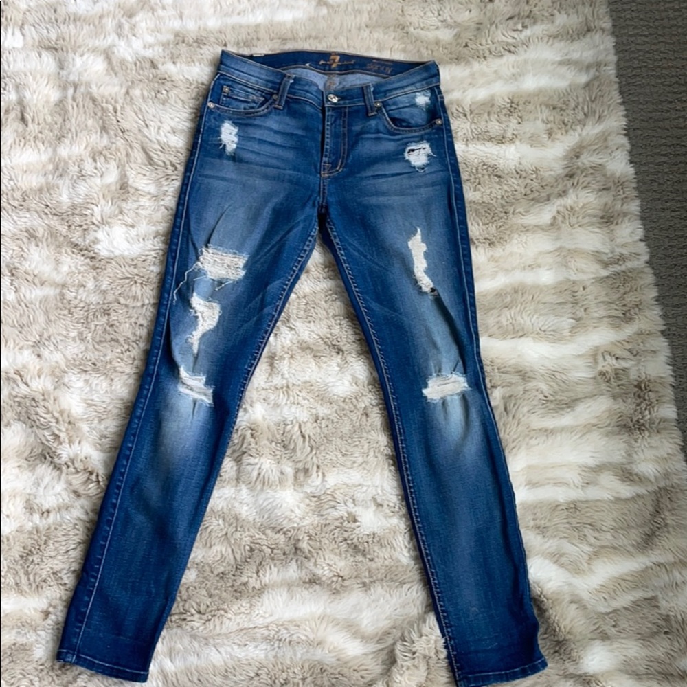 7 for all mankind ankle skinny Jean